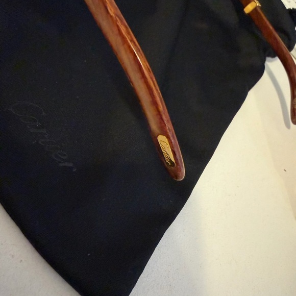 Cartier Gold Frame Sunglasses with Brown Lenses - Picture 7 of 8